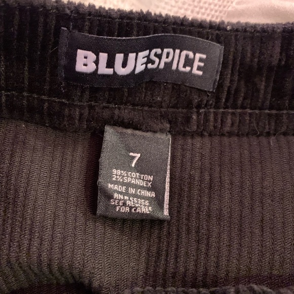 Black Corduroy mini skirt- Button down - 7 - Picture 6 of 7